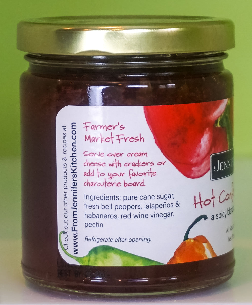 Hot Confetti Pepper Jelly 11 oz From Jennifer's Kitchen