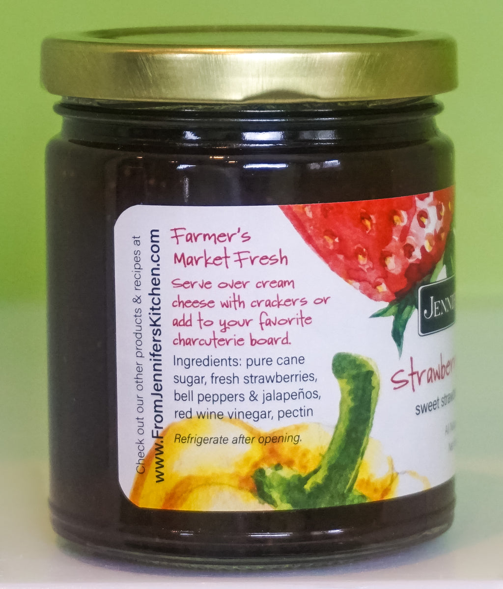 Strawberry Pepper Jelly 11 oz From Jennifer's Kitchen