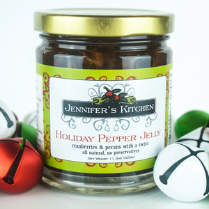 Jennifer's Kitchen Holiday Pepper Jelly Previous Label